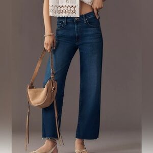 🆕 MOTHER The Rambler Zip High-Rise Straight-Leg Ankle Jeans